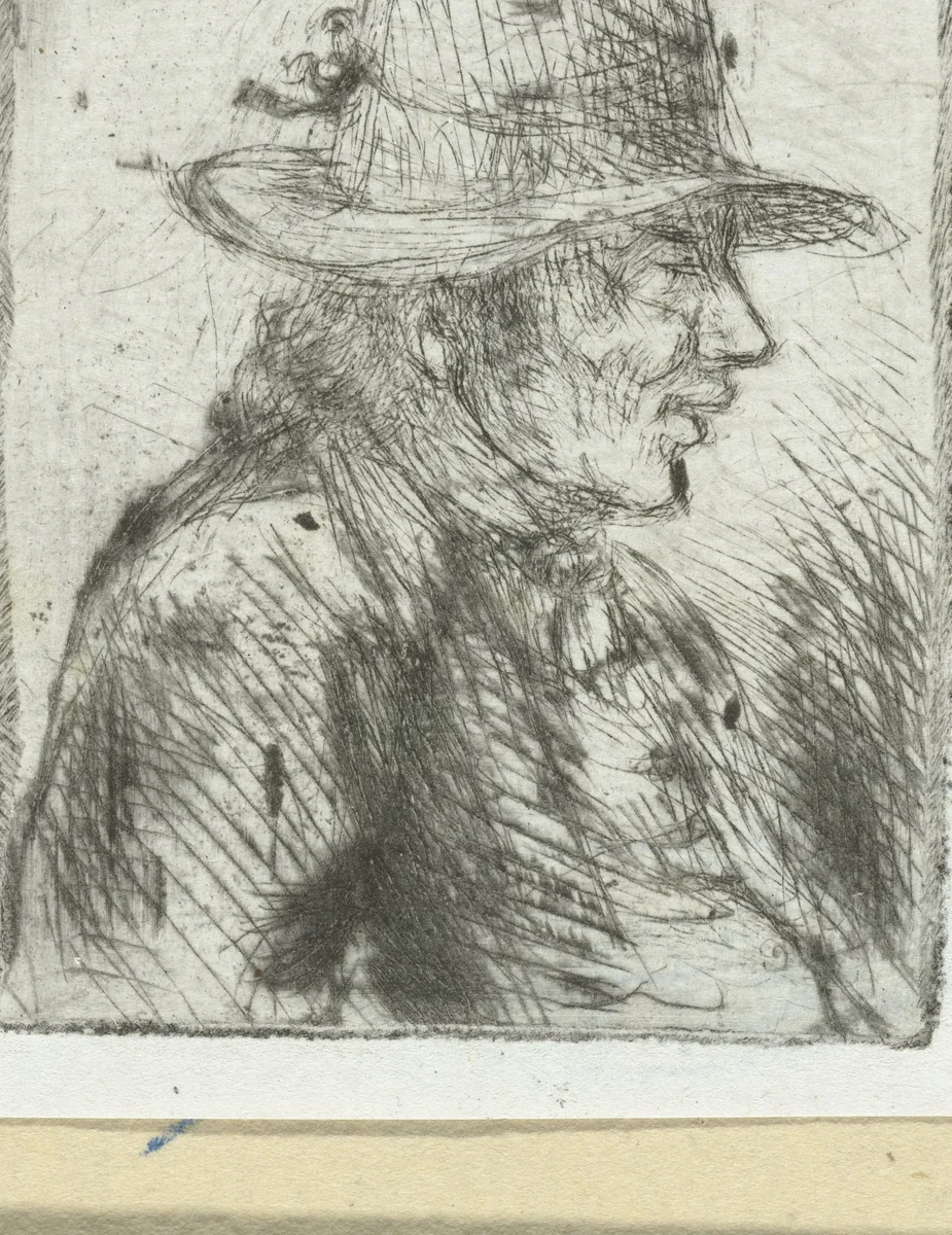 Man met hoed by Jan Chalon, print, 1748-1795