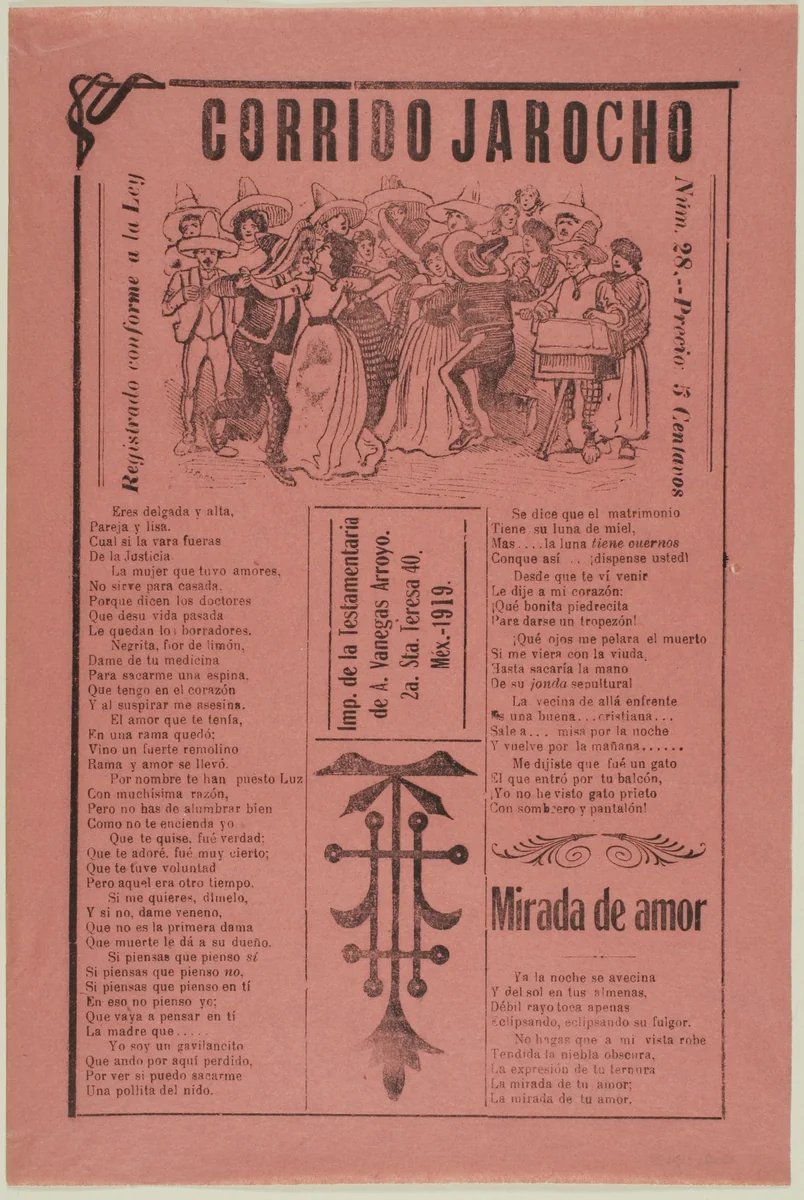 Jarocho Corridor by José Guadalupe Posada, print, 1871-1913