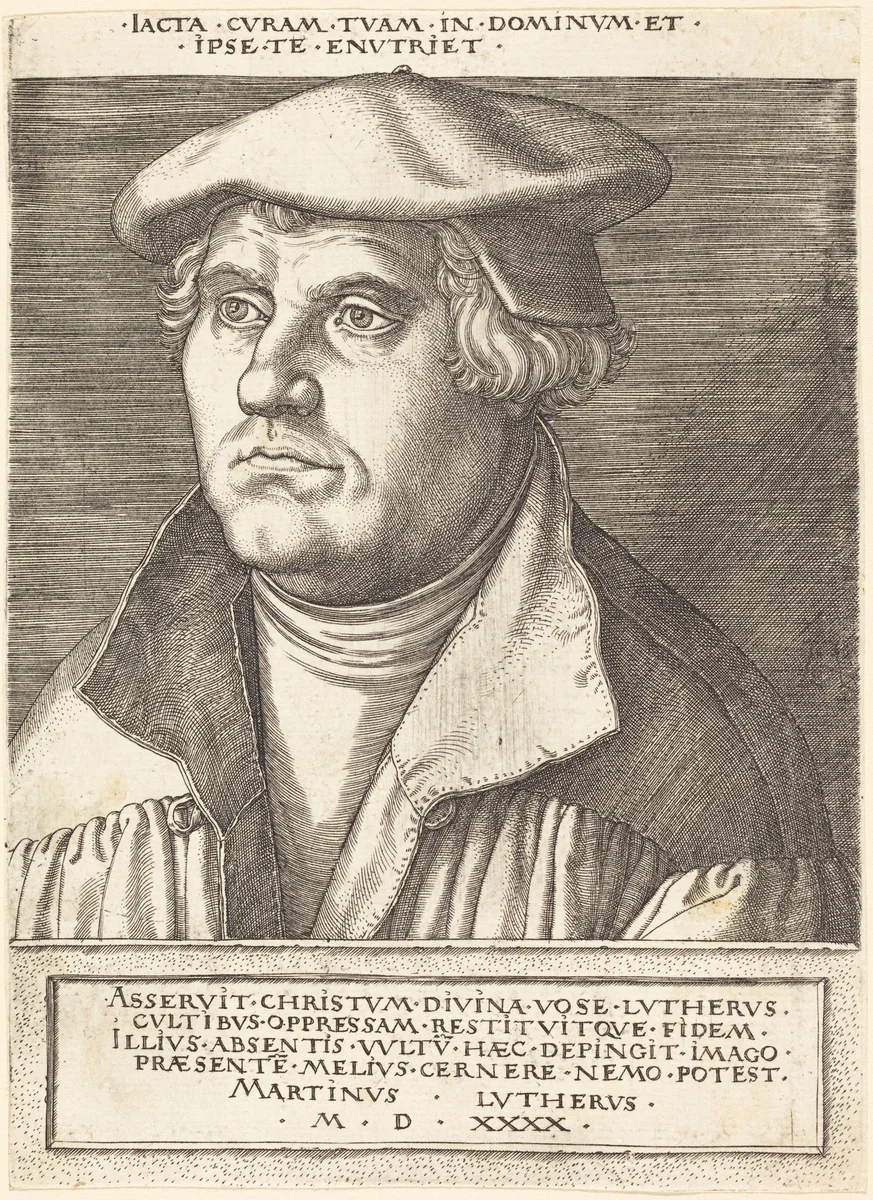 Martin Luther by Heinrich Aldegrever, print, 1540