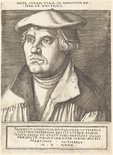 Martin Luther by Heinrich Aldegrever, print, 1540