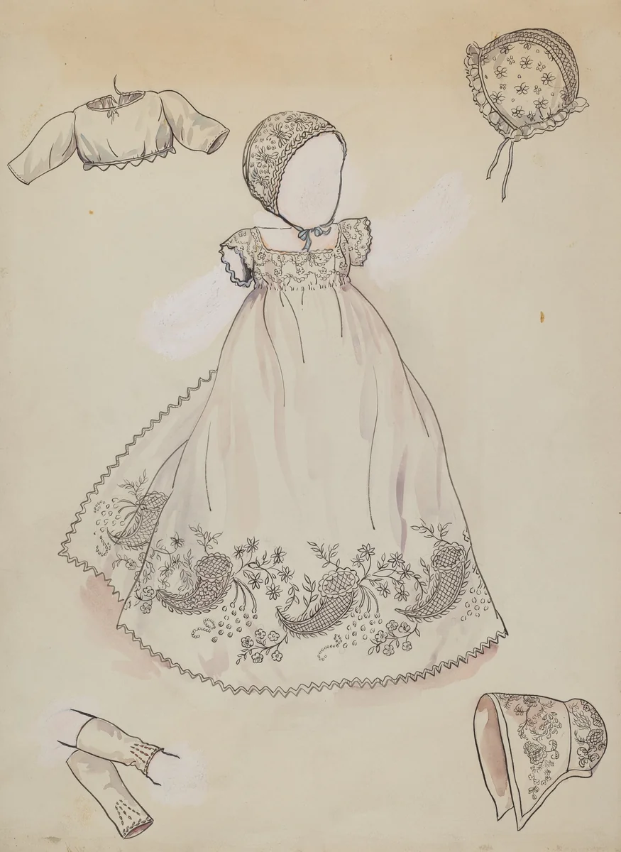 Baby Costume by Lillian Causey, index of american design, 1936