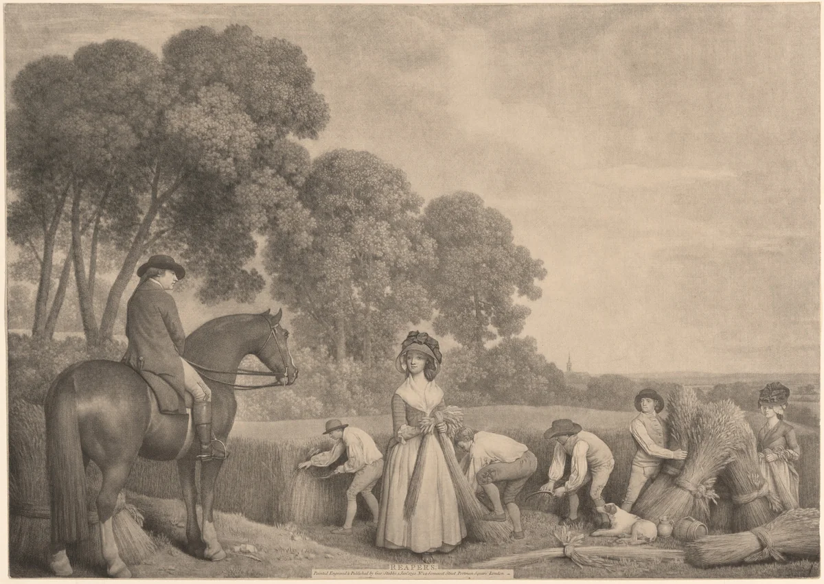 Reapers by George Stubbs, print, 1791
