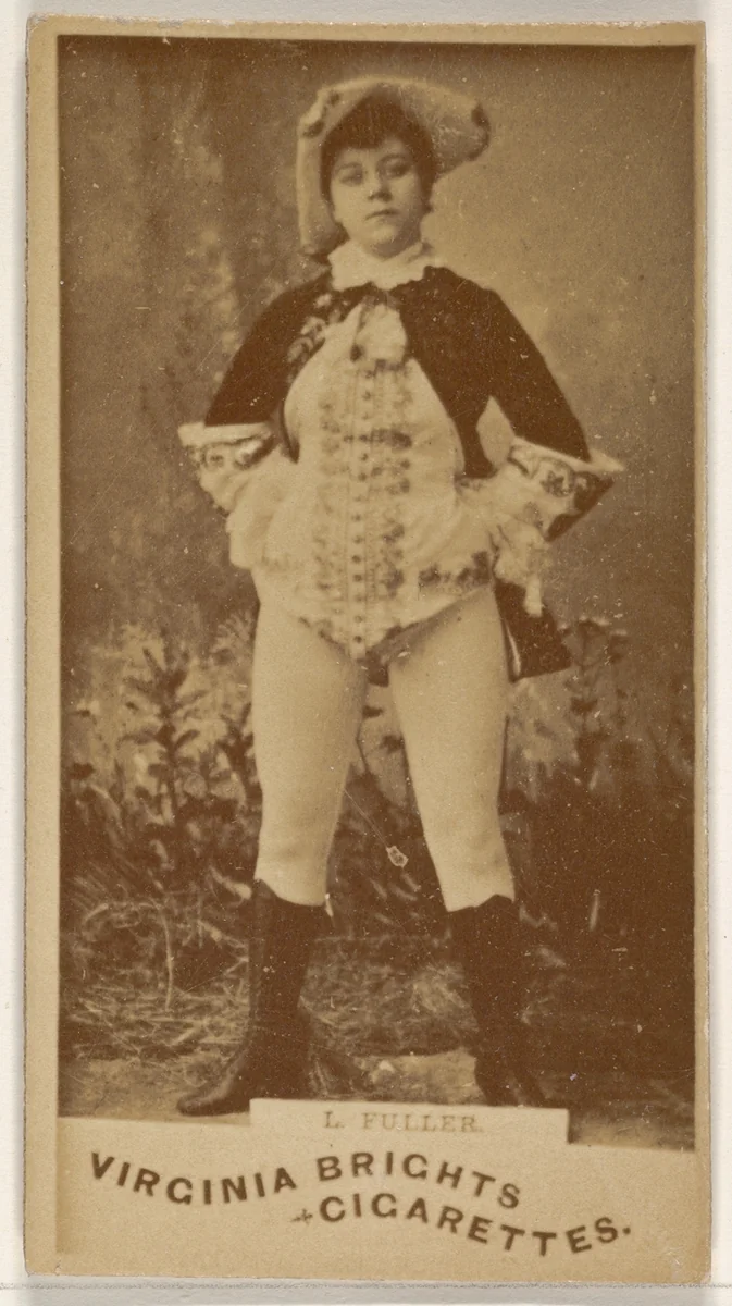 L. Fuller, from the Actors and Actresses series (N45, Type 1) for Virginia Brights Cigarettes by Allen & Ginter, photograph, 1885-1891