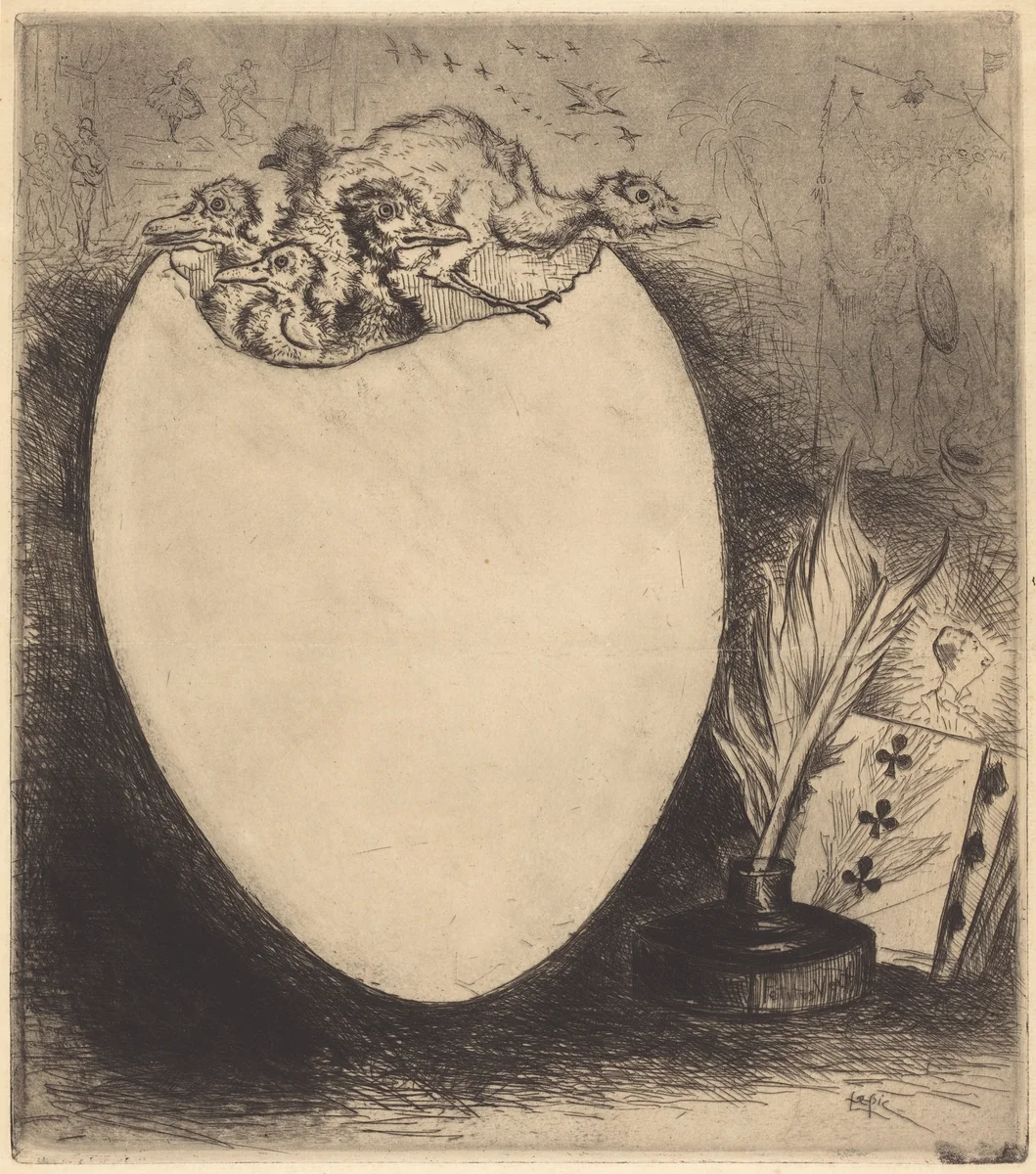 Les Oeufs de Pâques by Vicomte Ludovic Lepic, print, 1878