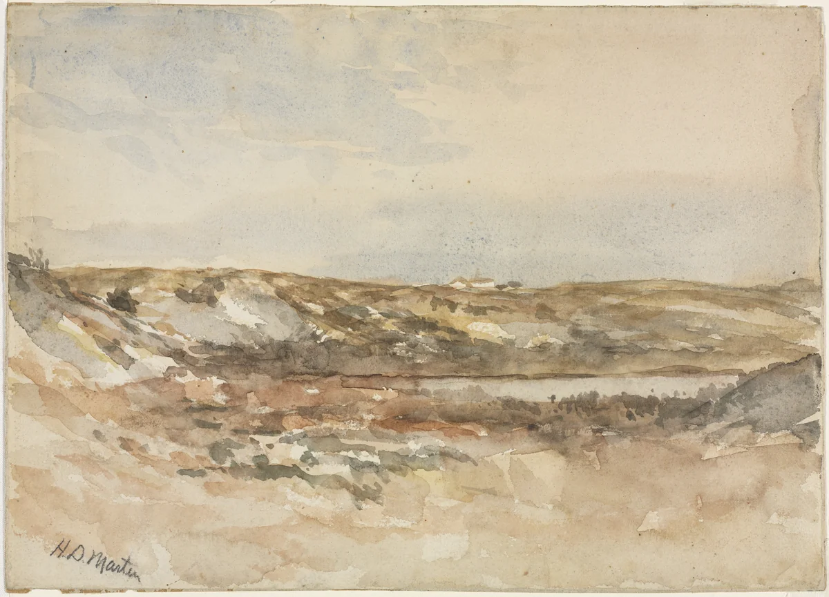 Near Newport by Homer Dodge Martin, drawing