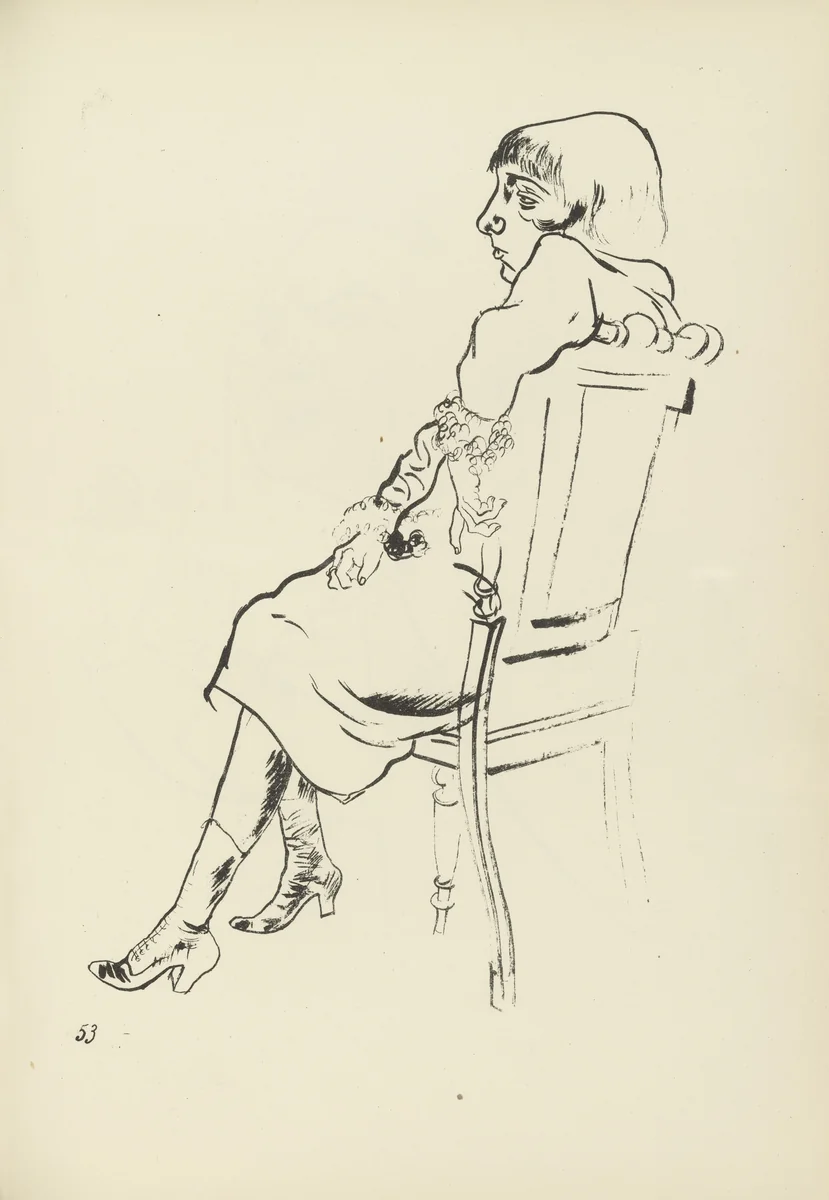 Studie (plate, folio 66) from Ecce Homo by George Grosz, illustrated book, 1922