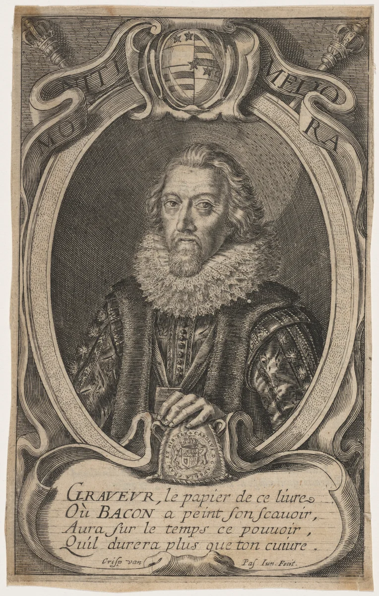 Sir Francis Bacon by Crispijn van de Passe II, print, 1597-1670