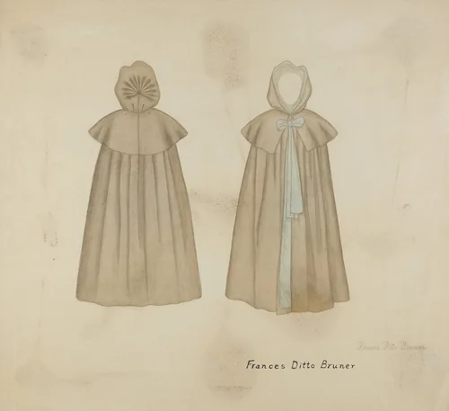 Shaker Cape by Frances Bruner, index of american design, 1935-1942