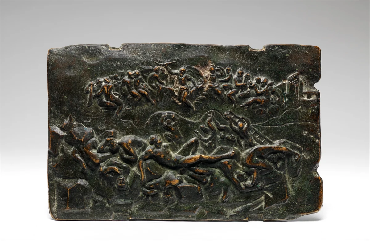 Downfall of the Giants by Fidia della Porta, metalwork, 1572-1591