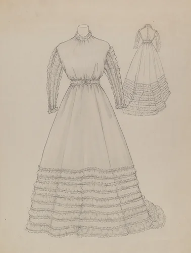 Wedding Dress by Nancy Crimi, index of american design, 1936