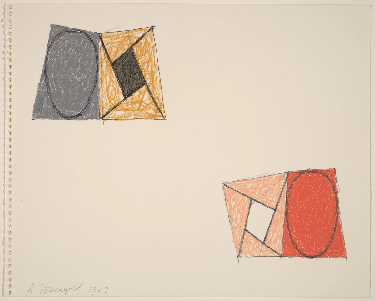 Untitled by Robert Mangold, drawing, 1987