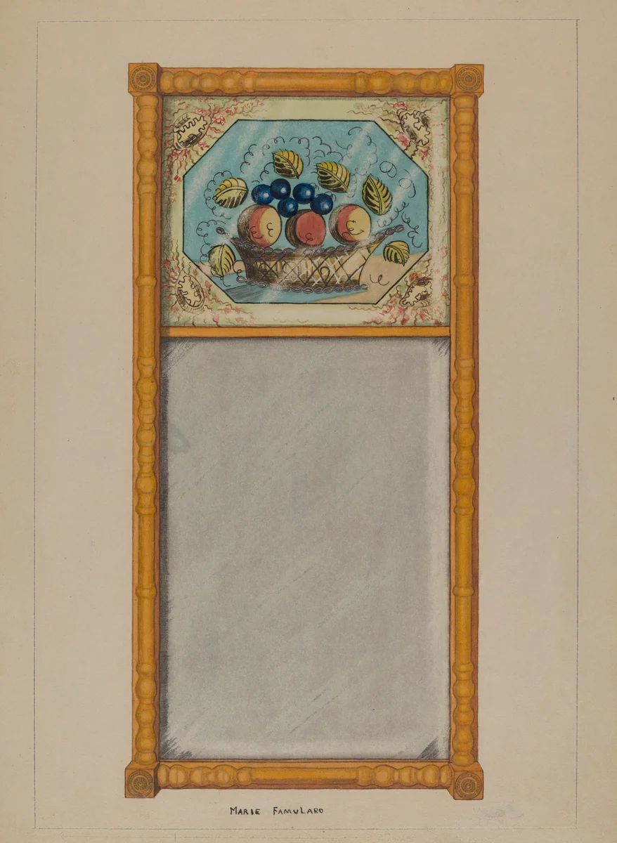 Mirror by Marie Famularo, index of american design, 1937