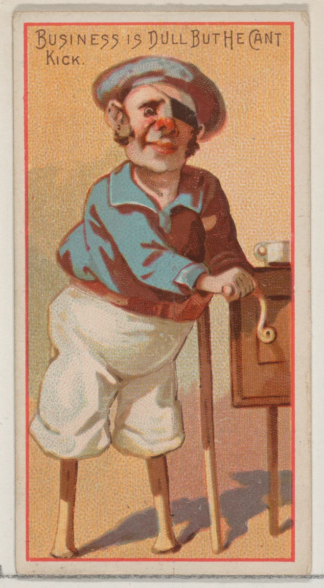 Business is Dull but He Can't Kick, from the Jokes series (N87) for Duke brand cigarettes by W. Duke, Sons & Co., print, 1890
