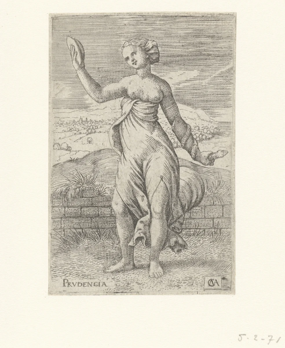 Voorzichtigheid by Unknown, print, 1543-1544