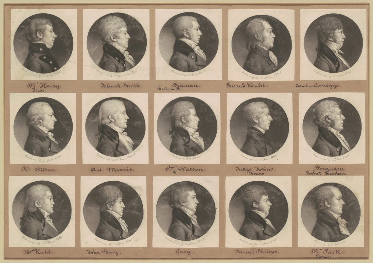Saint-Mémin Collection of Portraits, Group 22 by Charles B. J. Févret de Saint-Mémin, volume, 1796