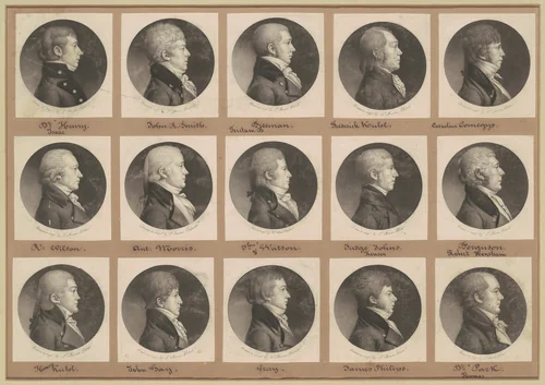 Saint-Mémin Collection of Portraits, Group 22 by Charles B. J. Févret de Saint-Mémin, volume, 1796