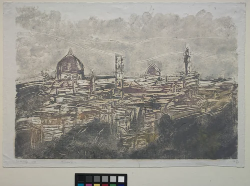 View of Florence, Italy by Ellen Thesleff, print, 1925