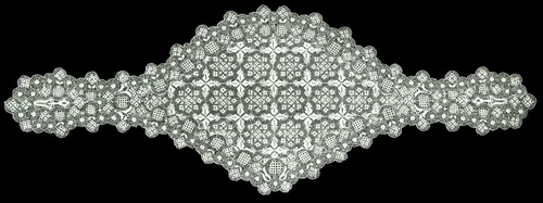 Shawl by Malta, textile, 1850-1875