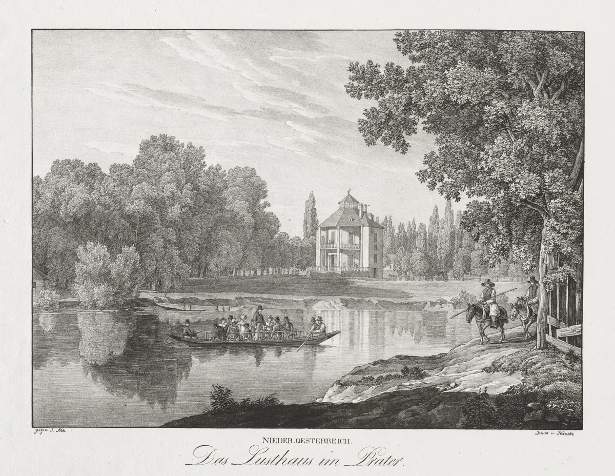 Nieder-oesterreich, Das Lusthaus im Prater by Jakob Alt, print