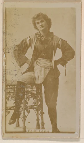 Belle Leslie, from the Actresses series (N245) issued by Kinney Brothers to promote Sweet Caporal Cigarettes by Kinney Brothers Tobacco Company, photograph, 1890