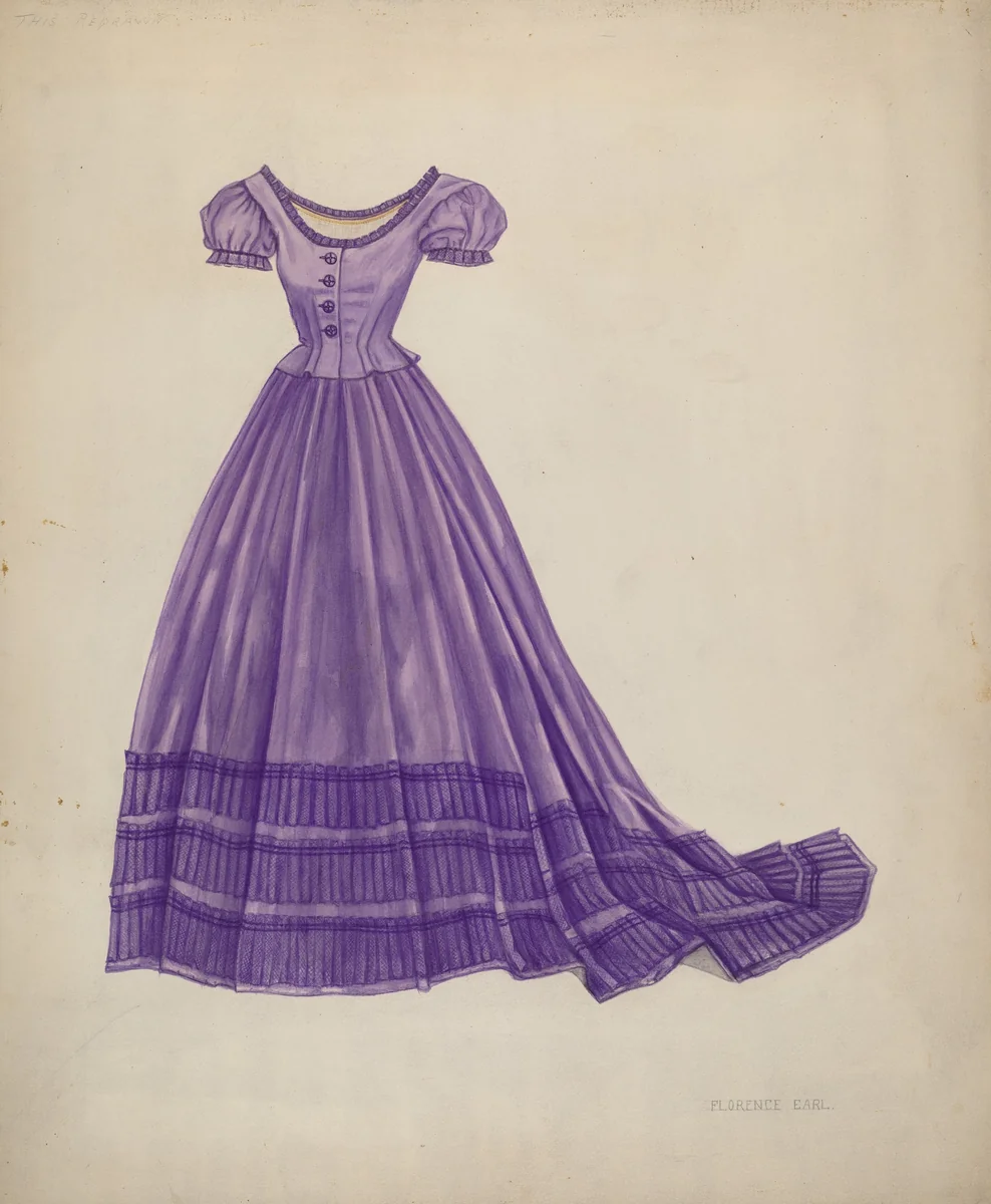 Dress by Florence Earl, index of american design, 1935-1942