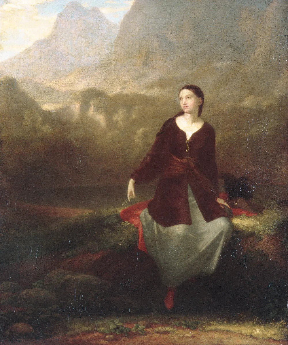 The Spanish Girl in Reverie by Washington Allston, artwork, 1831