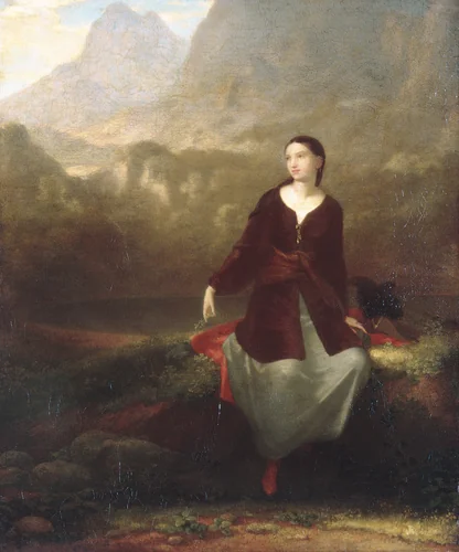 The Spanish Girl in Reverie by Washington Allston, artwork, 1831
