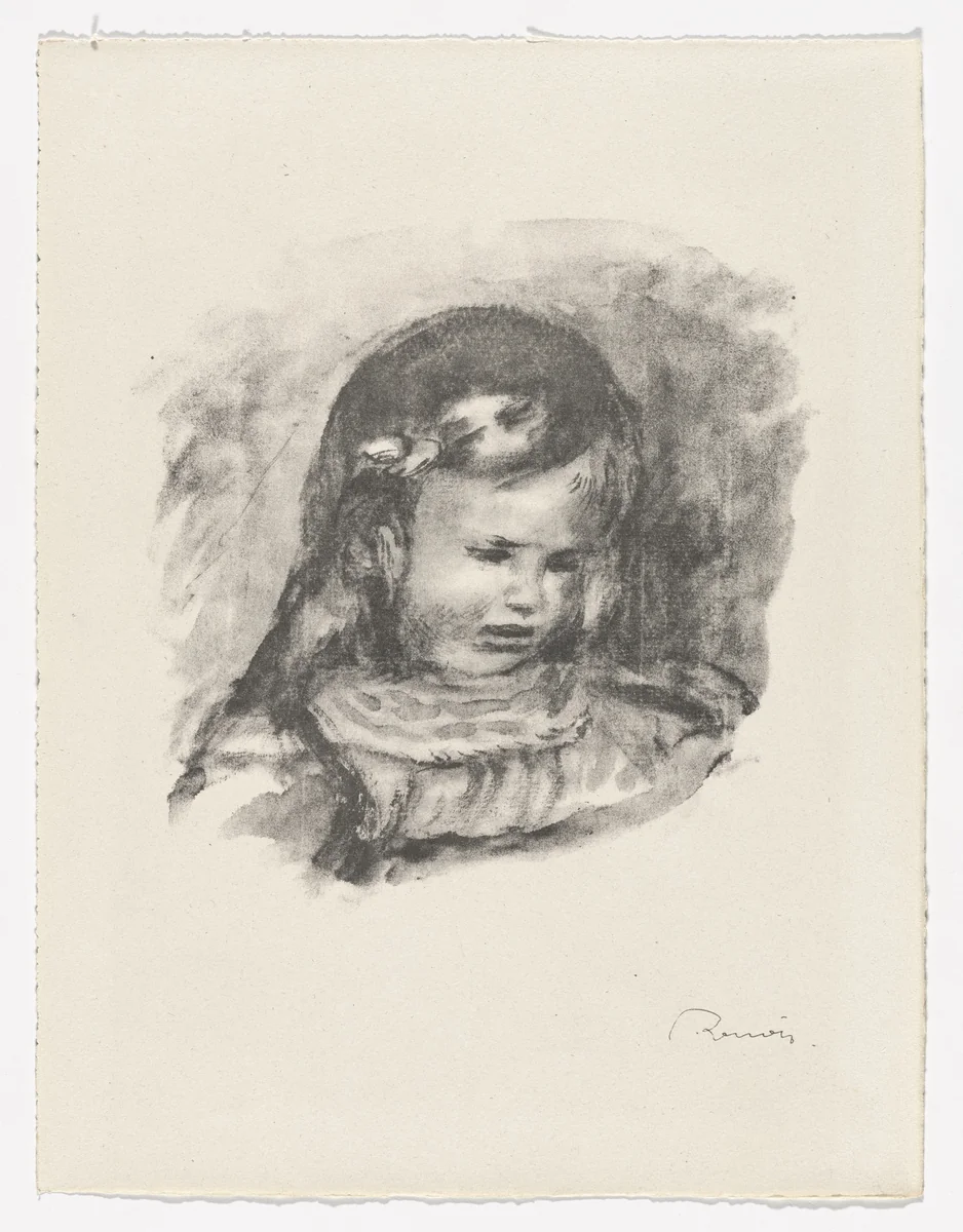 Claude Renoir, Looking Down (La Tête baissée) from Twelve Original Lithographs by Pierre-Auguste Renoir (Douze lithographies originales de Pierre-Auguste Renoir) by Pierre-Auguste Renoir, print, 1904