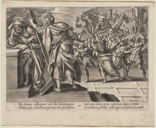 Sts. Judas Thadeus and Simon the Zealot by Hendrick Goltzius, print, 1573-1583