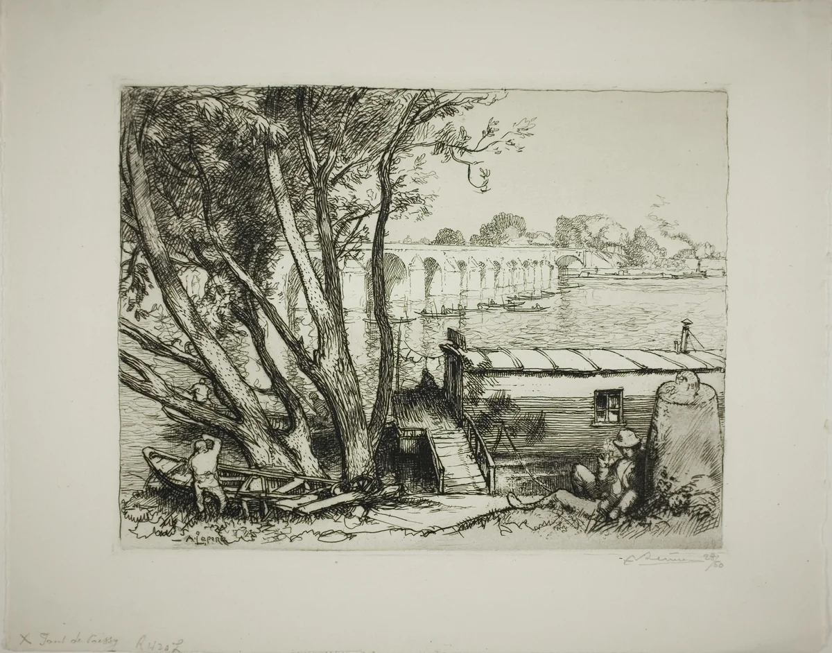 Poissy by Louis Auguste Lepère, print, 1908