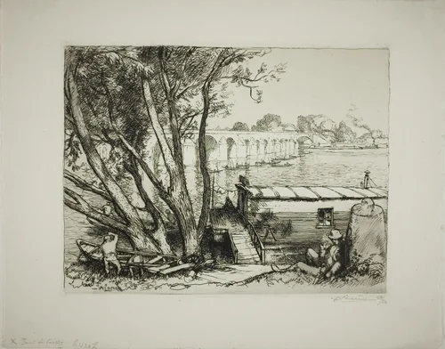 Poissy by Louis Auguste Lepère, print, 1908