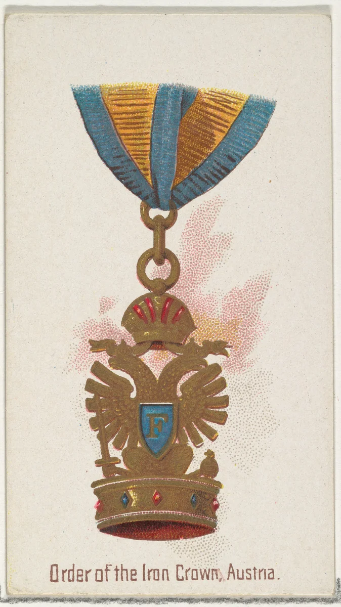 Order of the Iron Crown, Austria, from the World's Decorations series (N30) for Allen & Ginter Cigarettes by Allen & Ginter, print, 1890