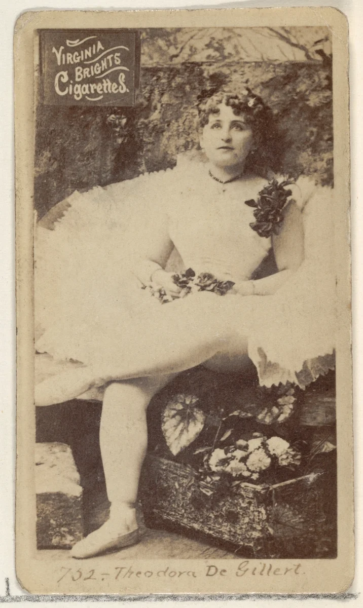 Card 752, Theodora De Gillert, from the Actors and Actresses series (N45, Type 2) for Virginia Brights Cigarettes by Allen & Ginter, photograph, 1885-1891