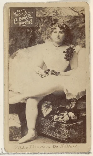 Card 752, Theodora De Gillert, from the Actors and Actresses series (N45, Type 2) for Virginia Brights Cigarettes by Allen & Ginter, photograph, 1885-1891