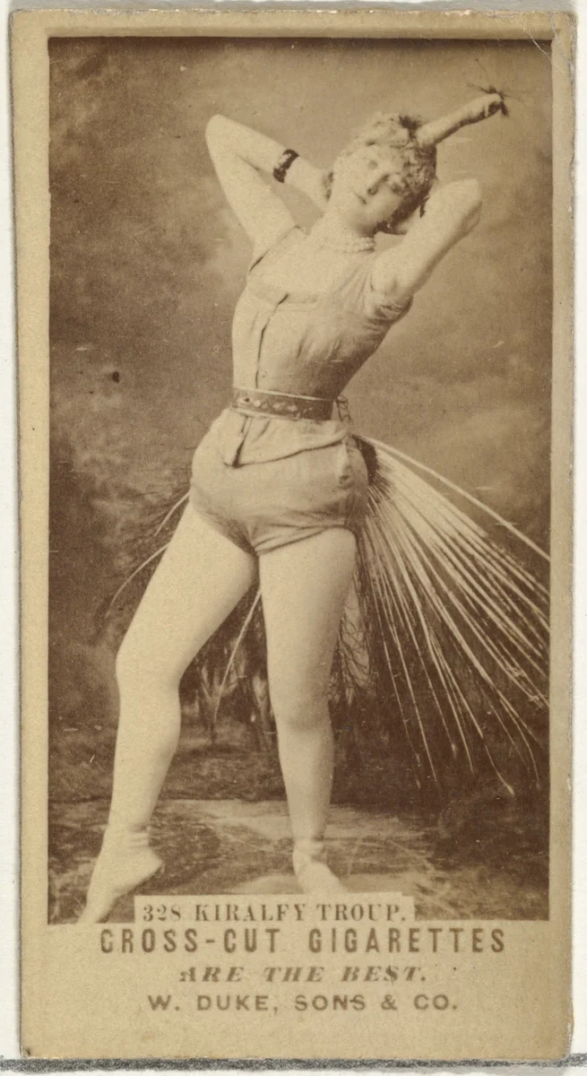 Card Number 328, Kiralfy Troup, from the Actors and Actresses series (N145-3) issued by Duke Sons & Co. to promote Cross Cut Cigarettes by W. Duke, Sons & Co., photograph, 1880-1889