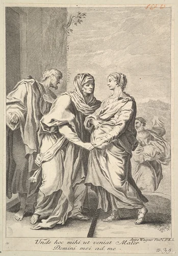 Visitation (copy in reverse) by Joseph Wagner, print, 1706-1780