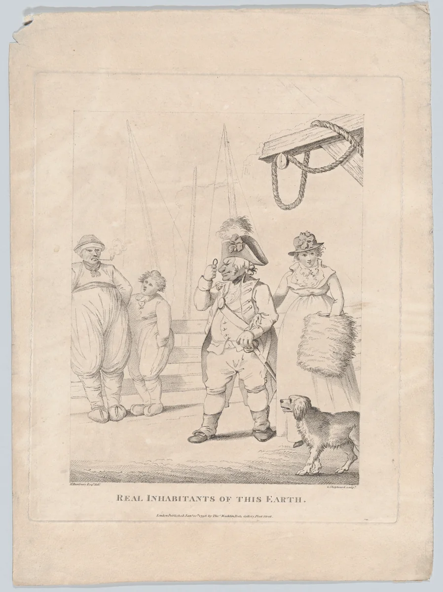 Real Inhabitants of This Earth by George Shepheard, print, 1796