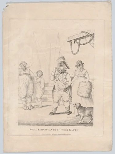 Real Inhabitants of This Earth by George Shepheard, print, 1796