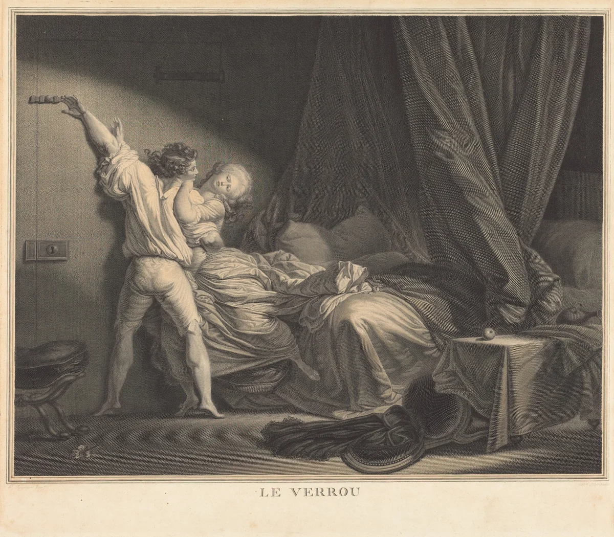 Le Verrou by Maurice Blot
Jean Honoré Fragonard, print, 1753-1818