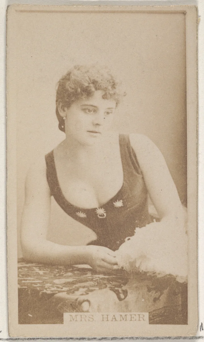 Mrs. Hamer, from the Actors and Actresses series (N45, Type 8) for Virginia Brights Cigarettes by Allen & Ginter, photograph, 1885-1891