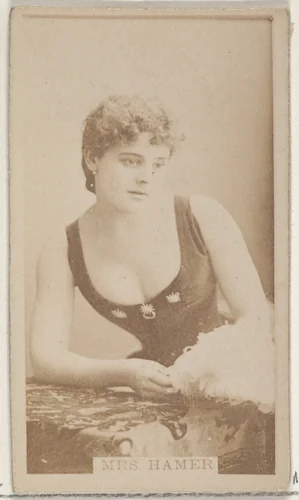 Mrs. Hamer, from the Actors and Actresses series (N45, Type 8) for Virginia Brights Cigarettes by Allen & Ginter, photograph, 1885-1891