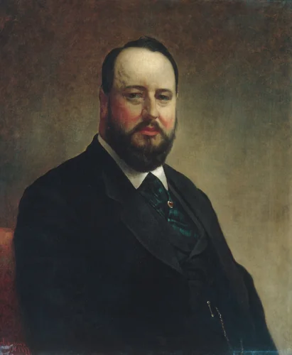 Joseph W. Drexel by Jacob Hart Lazarus, artwork, 1877