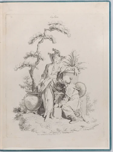 Earth, from The Four Elements by Pierre Alexandre Aveline, print, 1738-1749