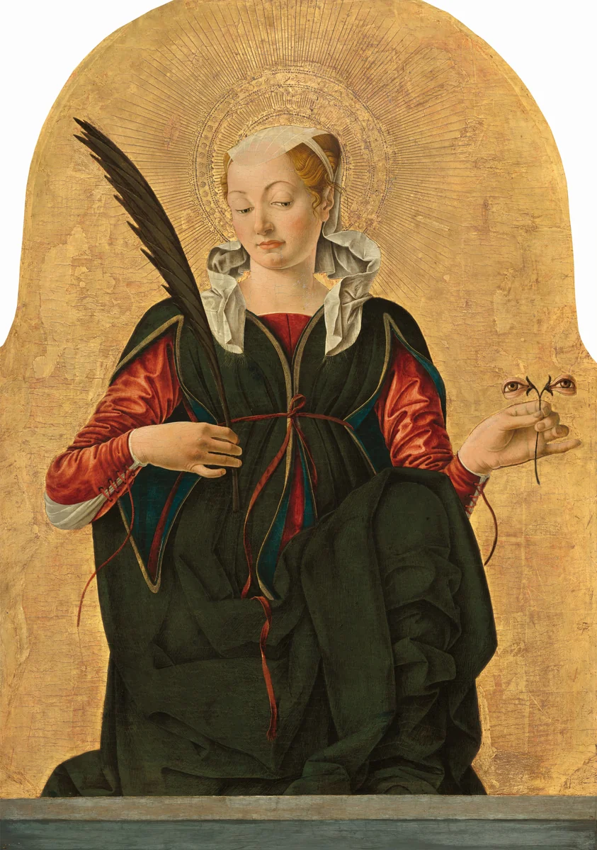 Saint Lucy by Francesco del Cossa, painting, 1473-1474