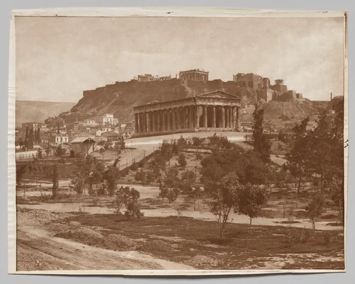 View of the Acropolis by Adolphe Braun & Co., photograph, 1875-1895