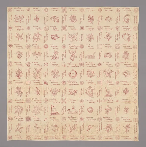 Signature Quilt by Bartlett Illinois, textile, 1896