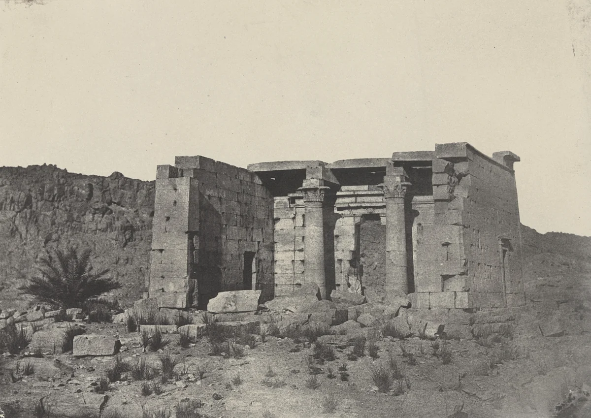 Temple de Tafah by Maxime Du Camp, photograph, 1849