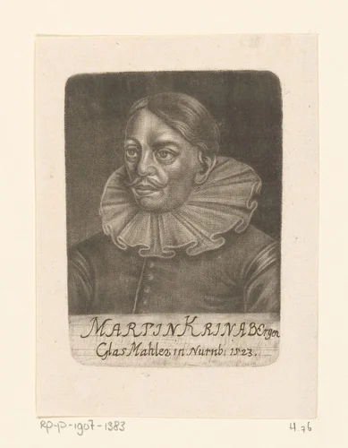 Portret van Martin Krinaberger by Georg Fennitzer, print, 1656-1722