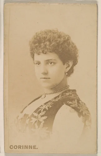 Miss Corinne, from the Actresses series (N246), Type 1, issued by Kinney Brothers to promote Sporting Extra Cigarettes by Kinney Brothers Tobacco Company, photograph, 1888-1892
