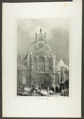 Facade of the Church of Brou by Richard Parkes Bonington, print, 1825